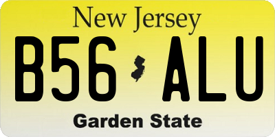NJ license plate B56ALU