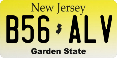 NJ license plate B56ALV