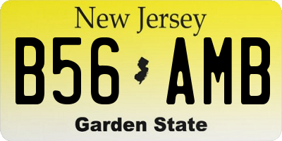 NJ license plate B56AMB