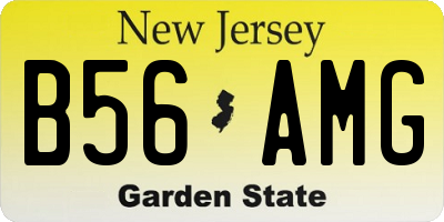 NJ license plate B56AMG