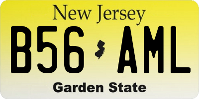NJ license plate B56AML