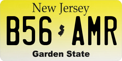 NJ license plate B56AMR