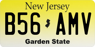 NJ license plate B56AMV