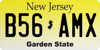 NJ license plate B56AMX