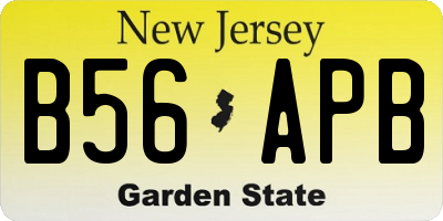 NJ license plate B56APB