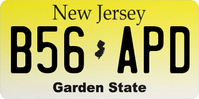 NJ license plate B56APD