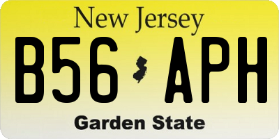 NJ license plate B56APH