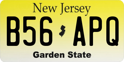NJ license plate B56APQ
