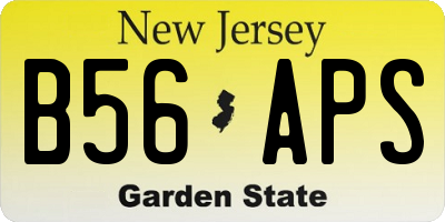 NJ license plate B56APS