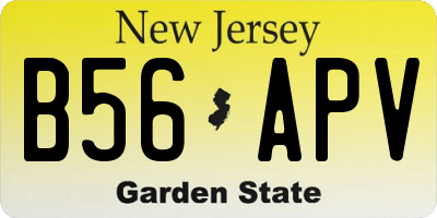 NJ license plate B56APV