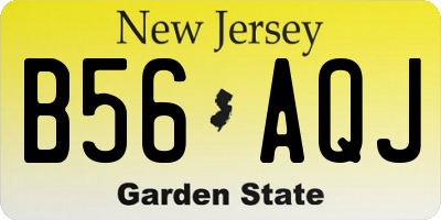 NJ license plate B56AQJ