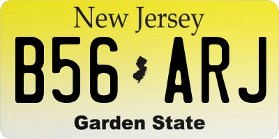 NJ license plate B56ARJ