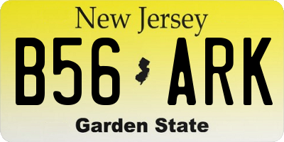 NJ license plate B56ARK