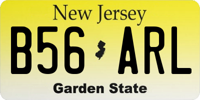 NJ license plate B56ARL