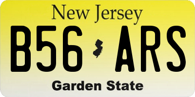 NJ license plate B56ARS