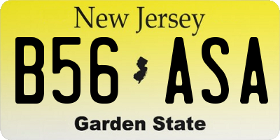 NJ license plate B56ASA