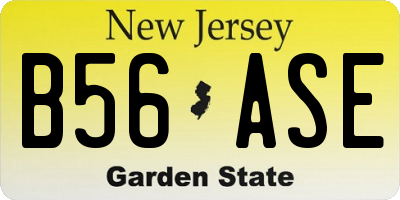 NJ license plate B56ASE