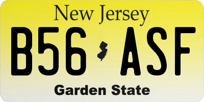 NJ license plate B56ASF