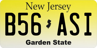 NJ license plate B56ASI