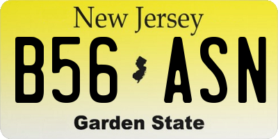 NJ license plate B56ASN