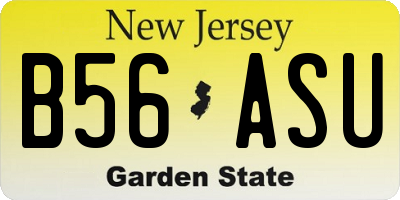 NJ license plate B56ASU
