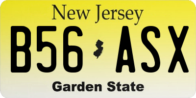 NJ license plate B56ASX