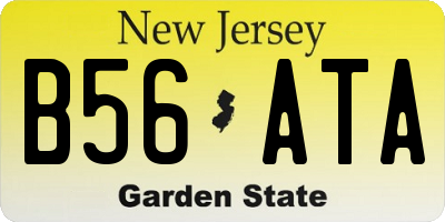 NJ license plate B56ATA