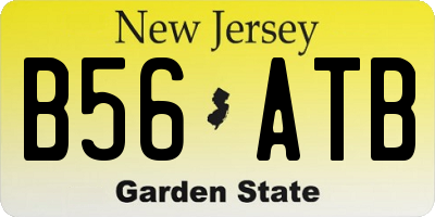 NJ license plate B56ATB