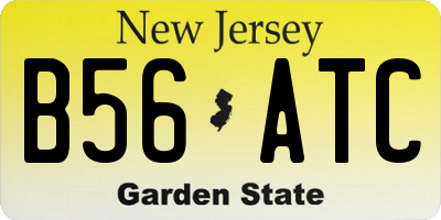 NJ license plate B56ATC