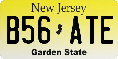 NJ license plate B56ATE