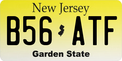 NJ license plate B56ATF