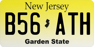NJ license plate B56ATH