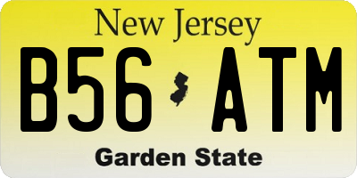 NJ license plate B56ATM