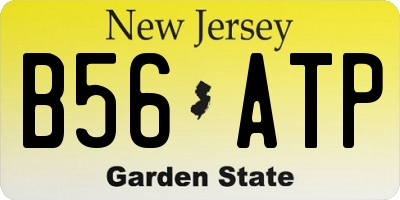 NJ license plate B56ATP