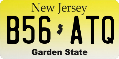 NJ license plate B56ATQ