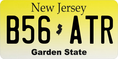 NJ license plate B56ATR