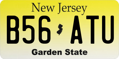 NJ license plate B56ATU