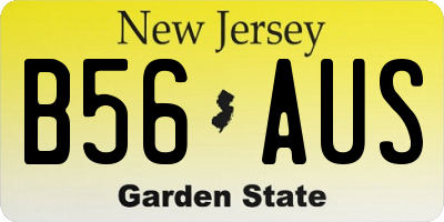 NJ license plate B56AUS