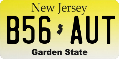 NJ license plate B56AUT