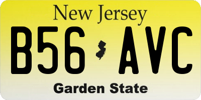 NJ license plate B56AVC