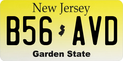 NJ license plate B56AVD