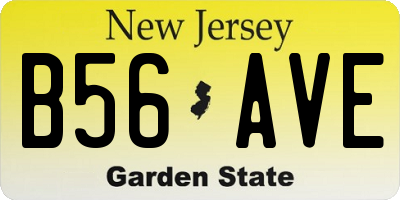 NJ license plate B56AVE