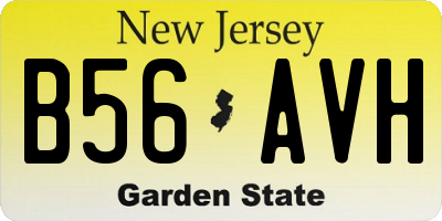 NJ license plate B56AVH