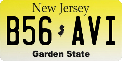 NJ license plate B56AVI