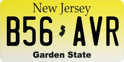 NJ license plate B56AVR