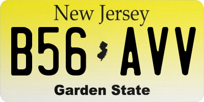 NJ license plate B56AVV