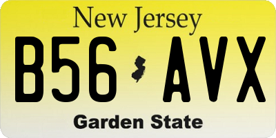 NJ license plate B56AVX