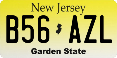 NJ license plate B56AZL