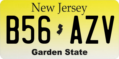 NJ license plate B56AZV