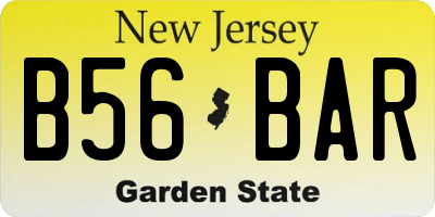 NJ license plate B56BAR